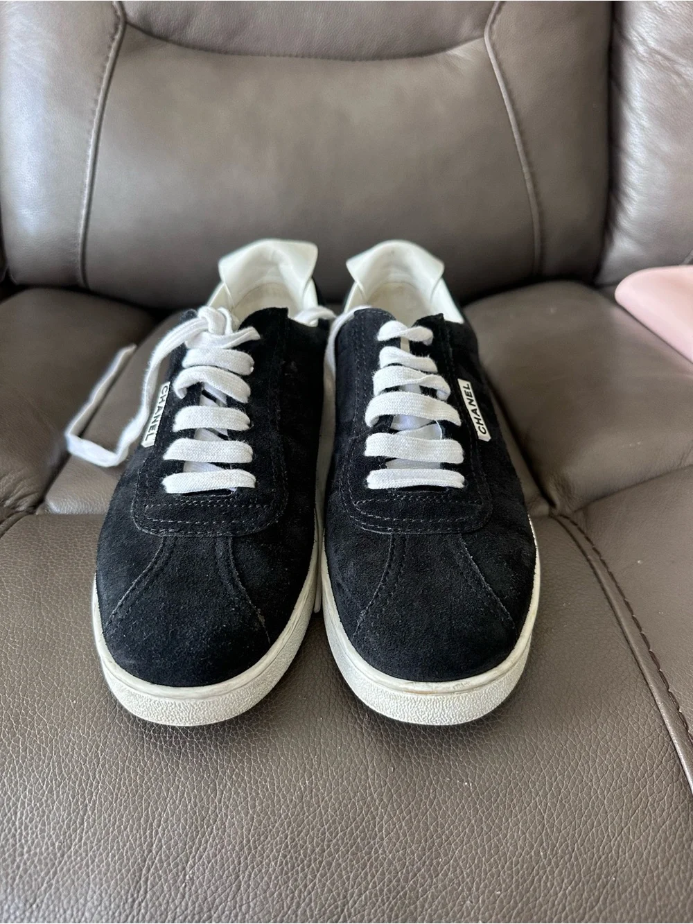 💄Chanel Interlocking CC Logo Suede Sneakers Women's Size: 11 | IT 41